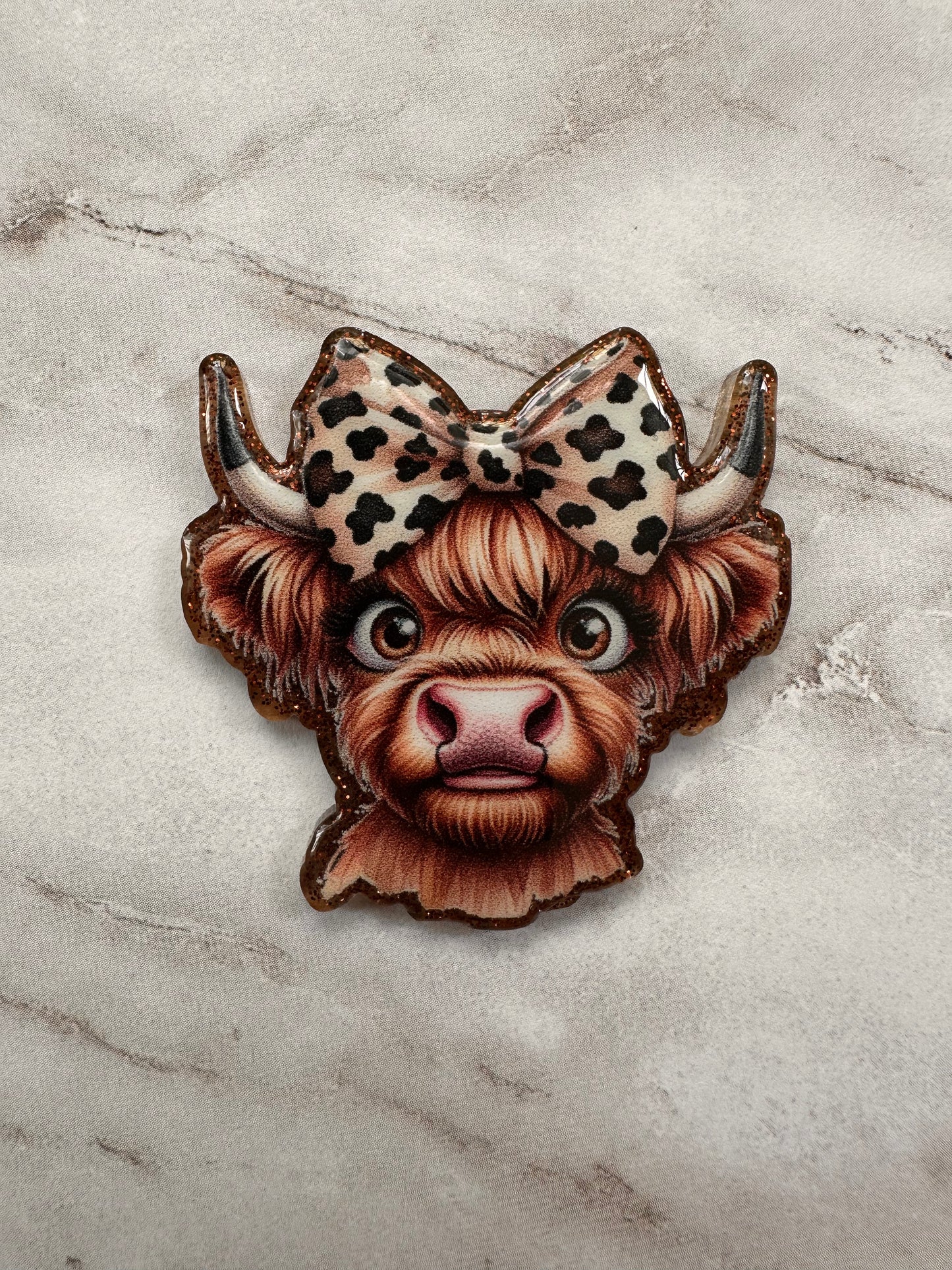 Highland Cow with Bow