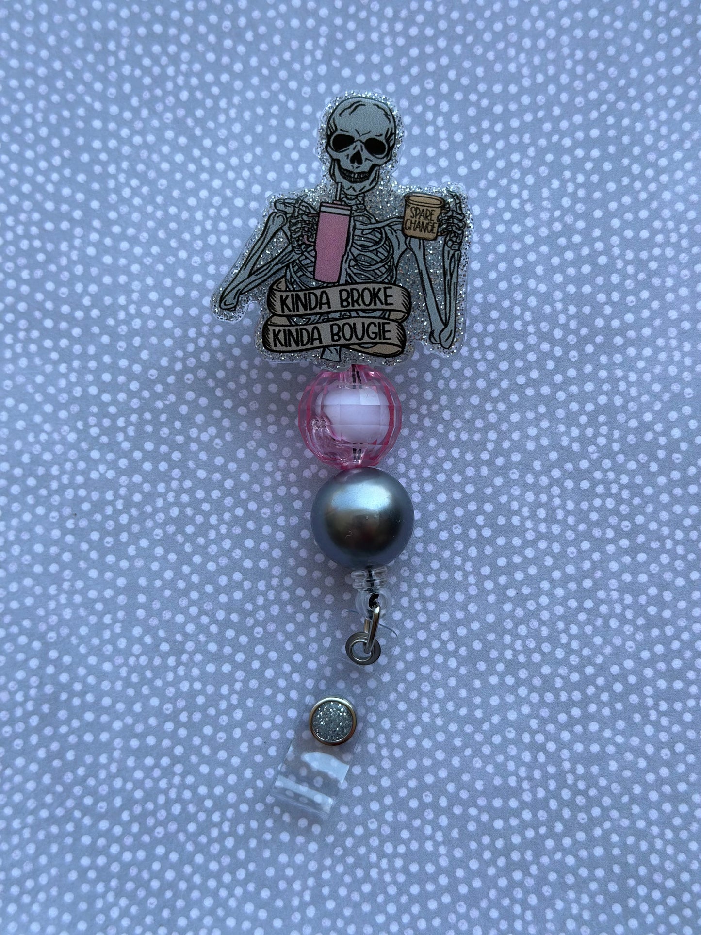 Kinda Broke Kinda Bougie Badge Reel