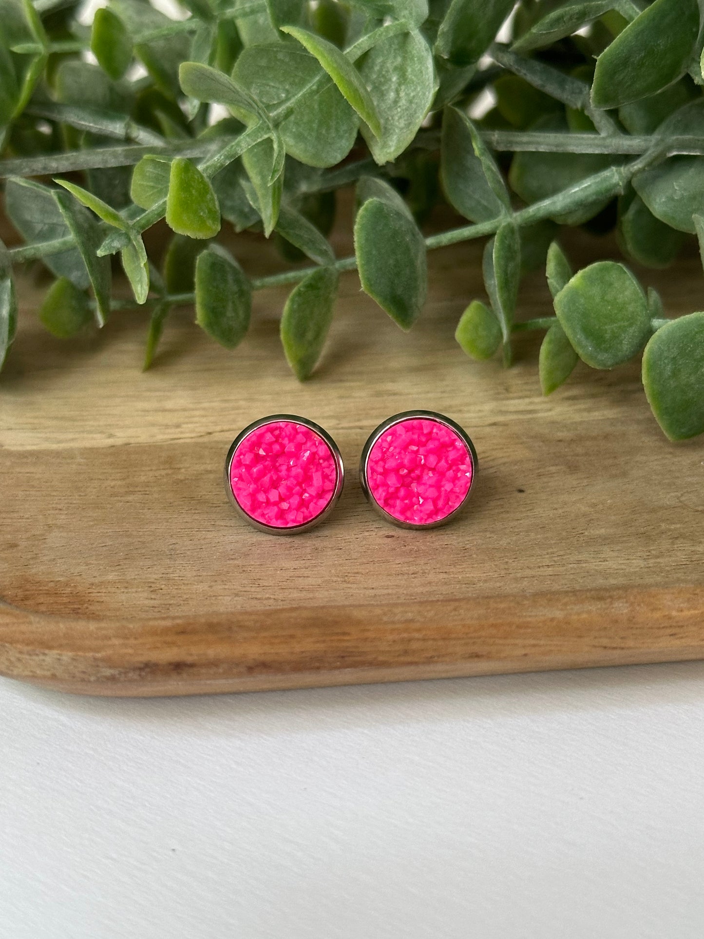 Neon Druzy Studs