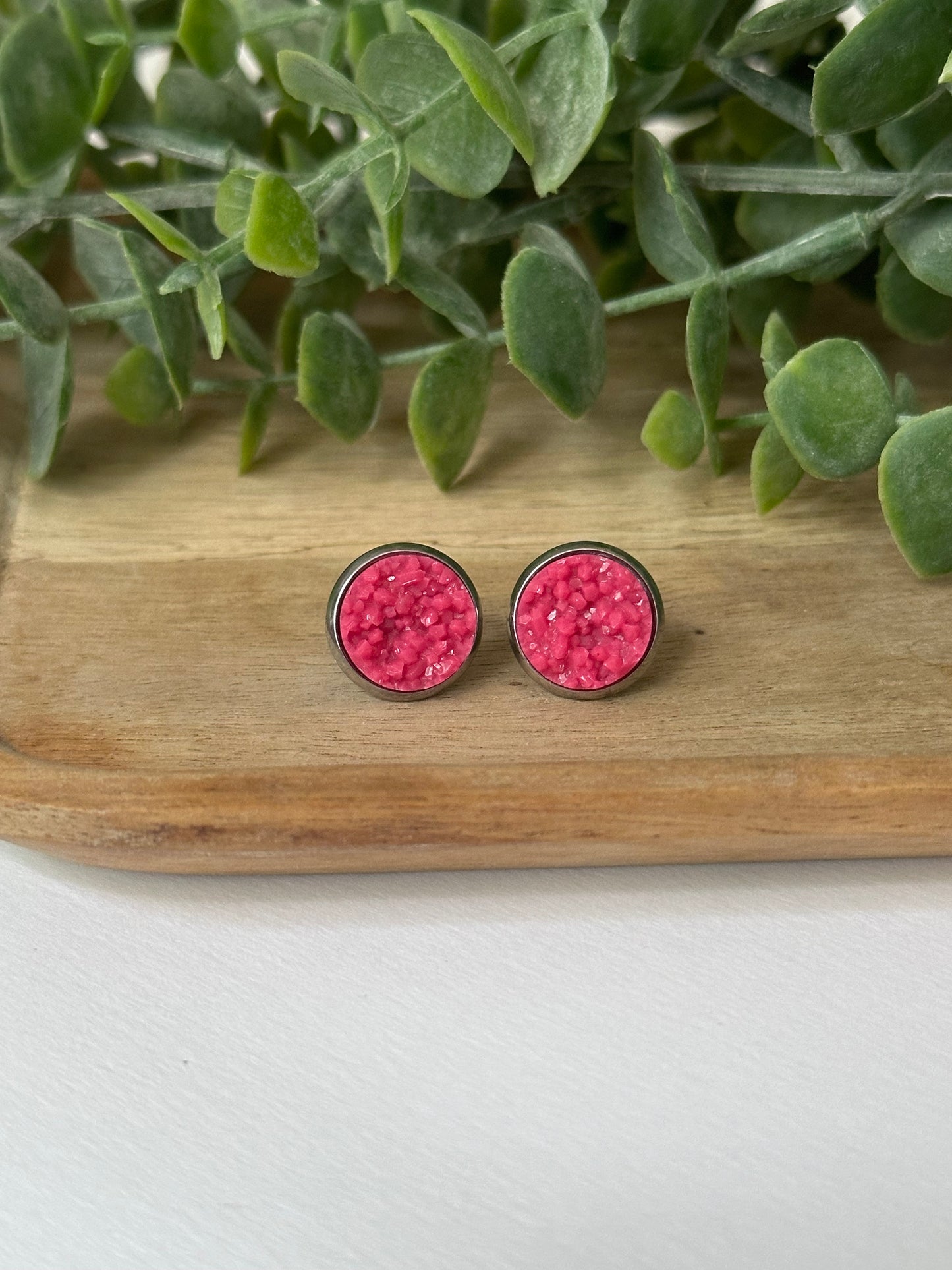 Spring Druzy Studs