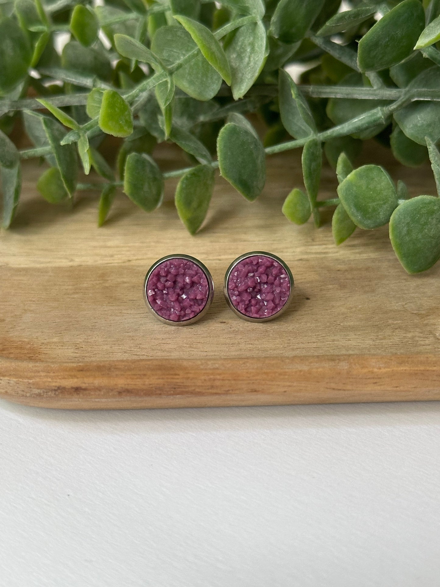 Spring Druzy Studs