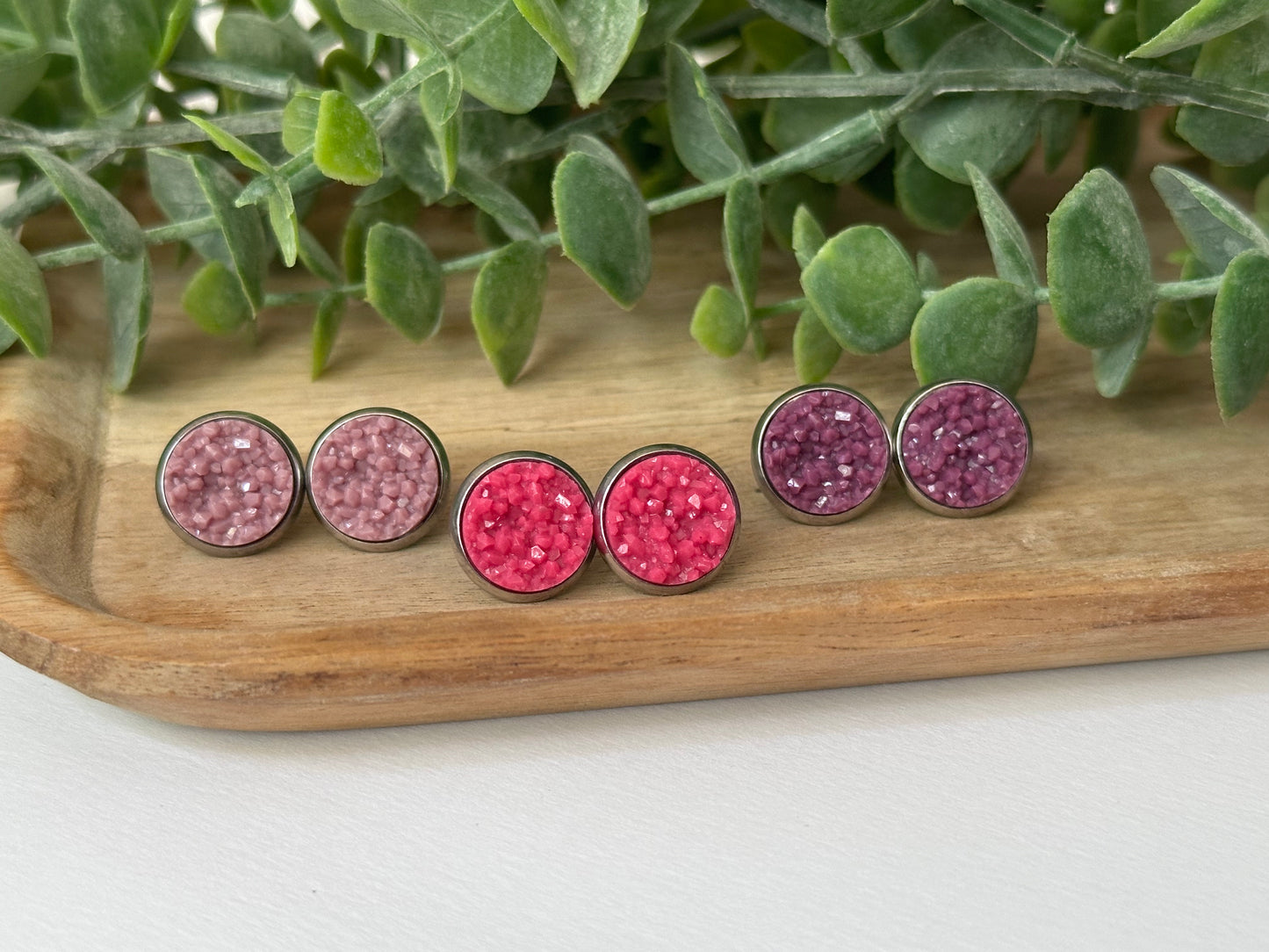 Spring Druzy Studs