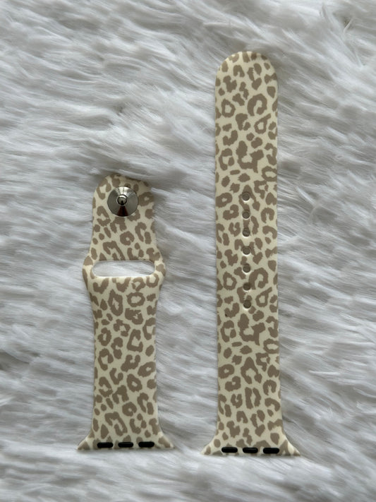 Grey Leopard Watch Band