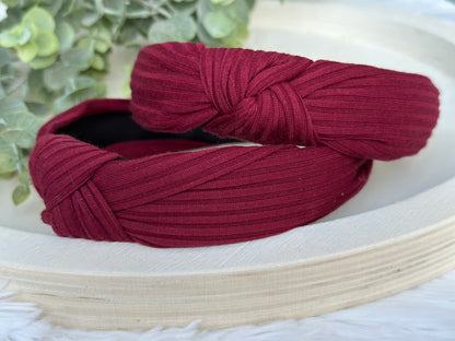 Solid Knit Knot Headbands