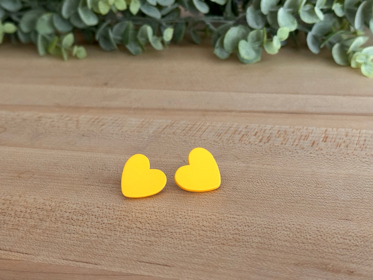 Pastel Acrylic Heart Studs