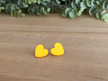 Pastel Acrylic Heart Studs