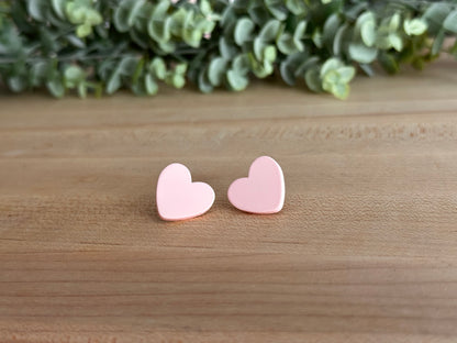 Pastel Acrylic Heart Studs