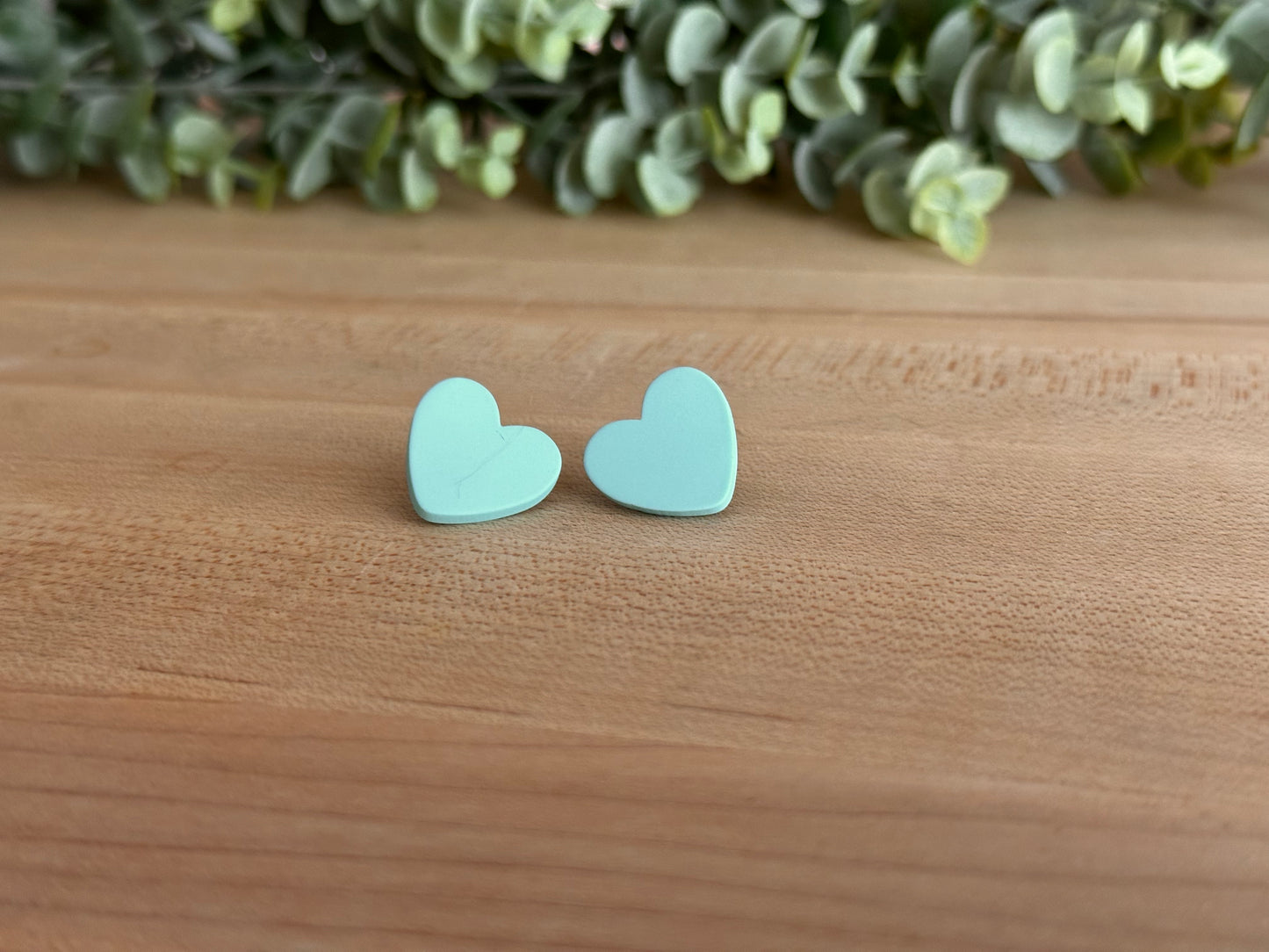 Pastel Acrylic Heart Studs