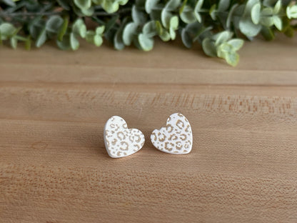 Colorful Acrylic Heart Studs